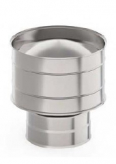 Оголовок с дефлектором, ф 130х200, AISI 439/Оц, 0,5мм/0,5мм, (К)