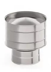 Оголовок с дефлектором, ф 115х180, AISI 439/Оц, 0,5мм/0,5мм, (К)
